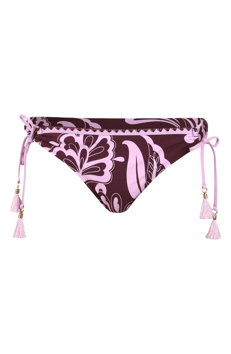 La Blanca Fiji Adjustable Loop Bikini Bottoms, Alternate, color, Dark Cherry
