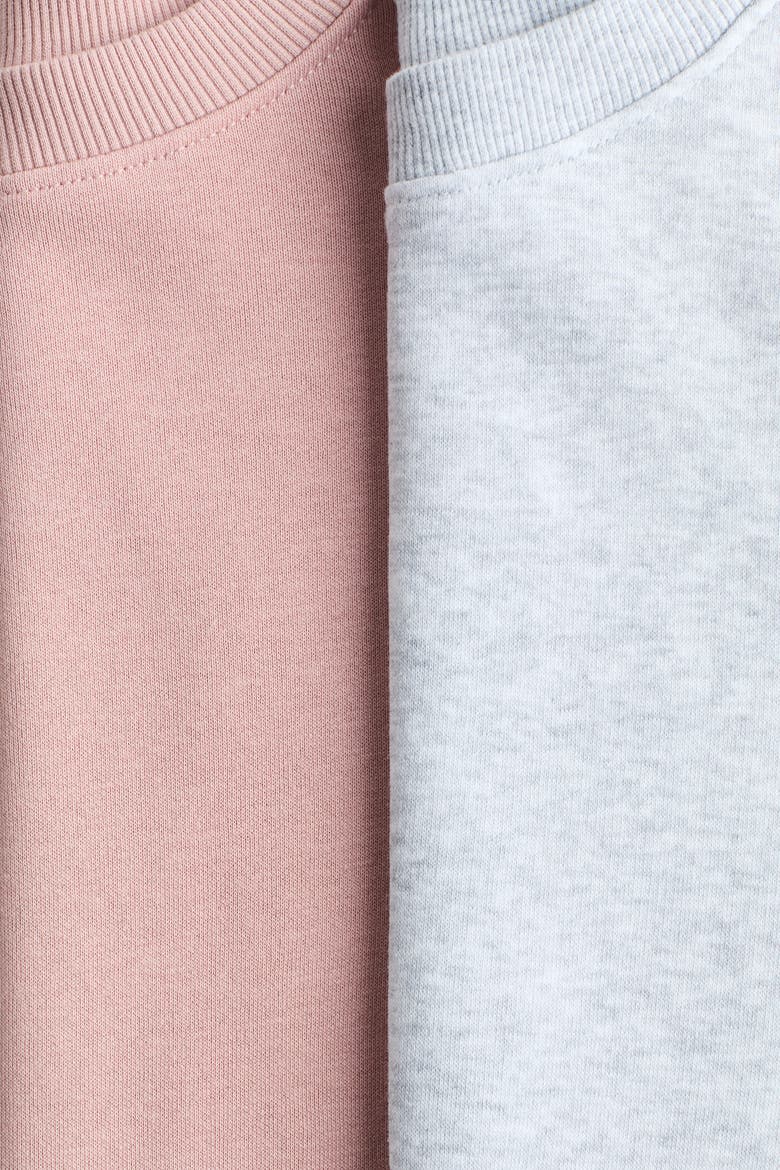 2-pack Sweatshirts, Alternate, color, Light dusty pink/light gray