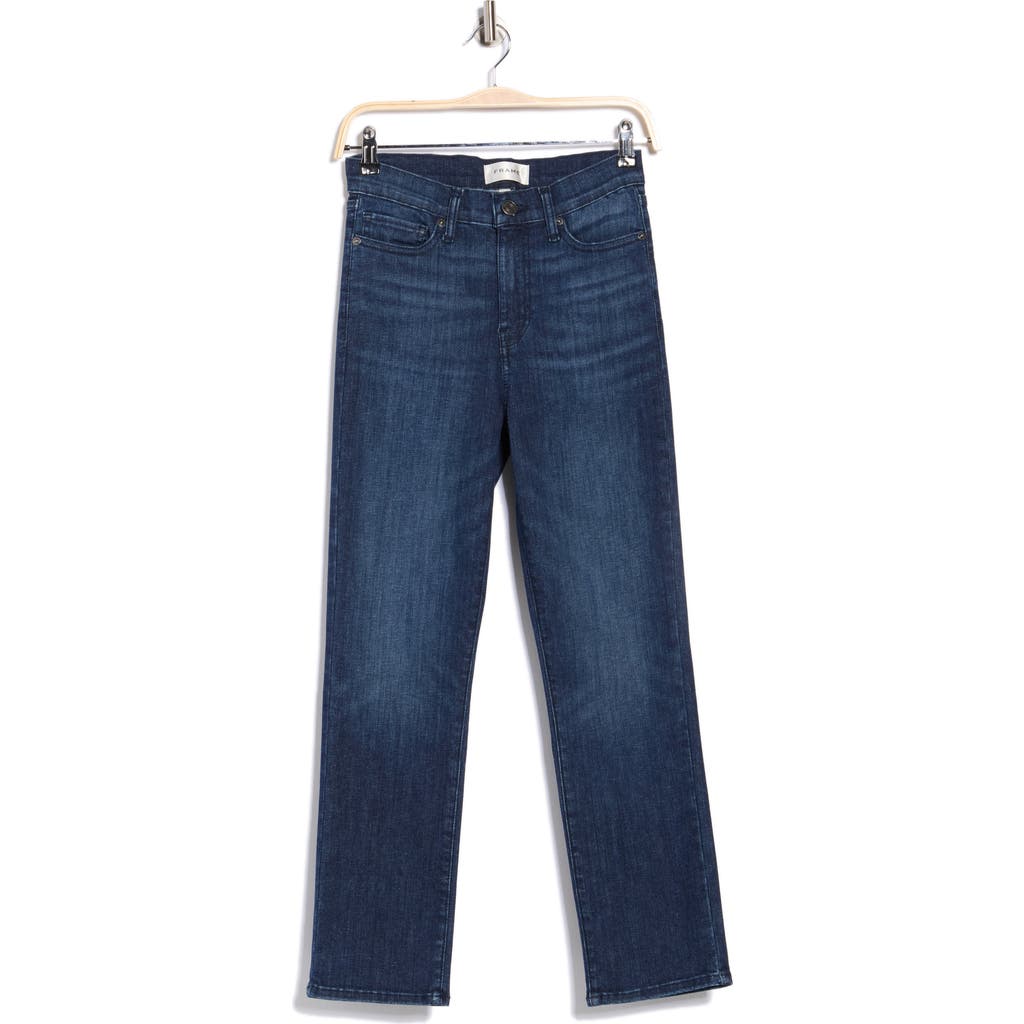 Frame Le High Straight Leg Jeans In Blue