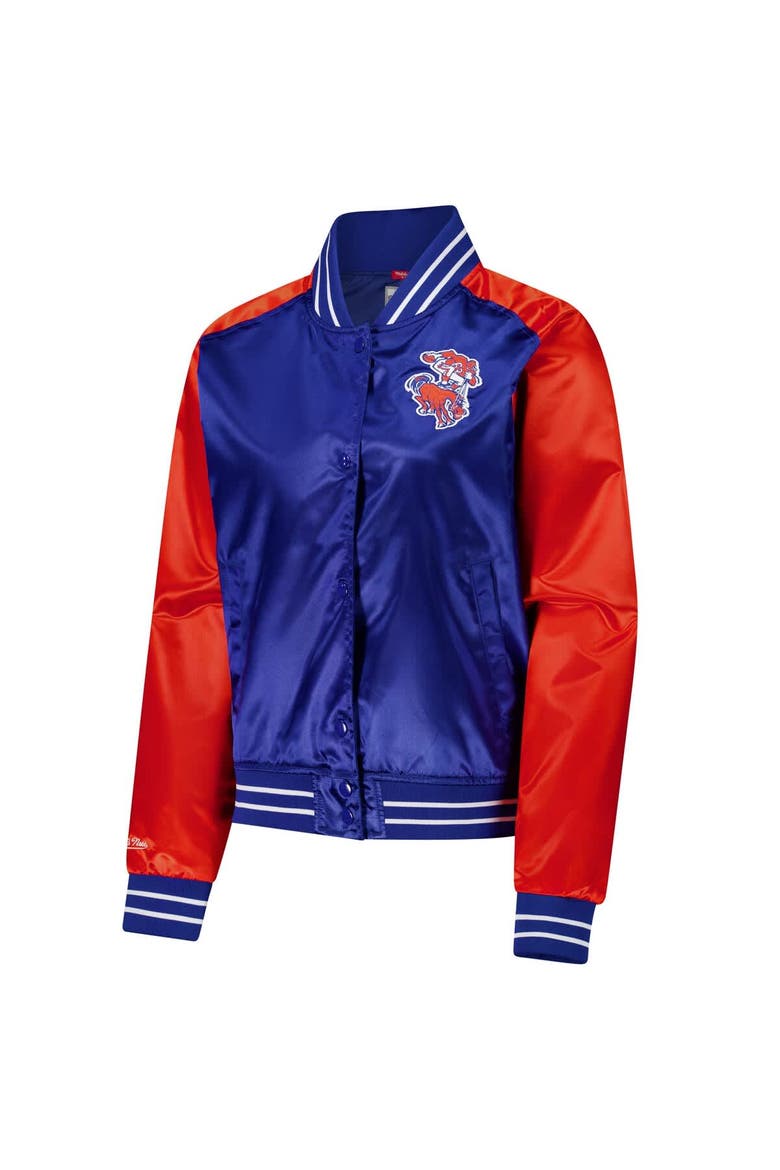 Women's Mitchell & Ness Royal Denver Broncos Team 2.0 Satin Raglan Full-Snap Jacket, Alternate, color, Royal