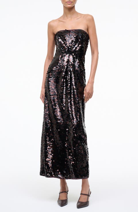 Cece Sequin Strapless Maxi Dress