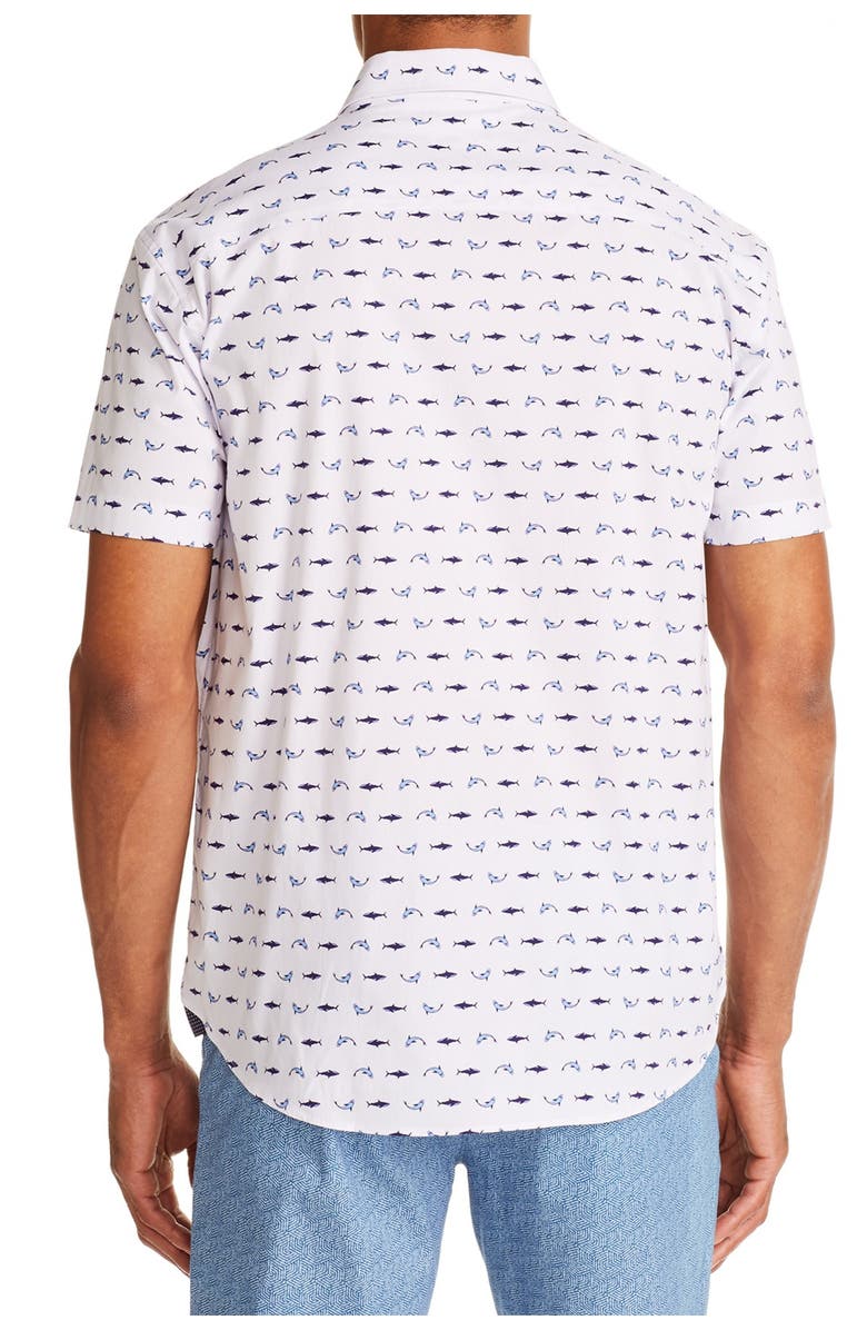 CONSTRUCT Dolphin Print Slim Fit Shirt, Alternate, color, 