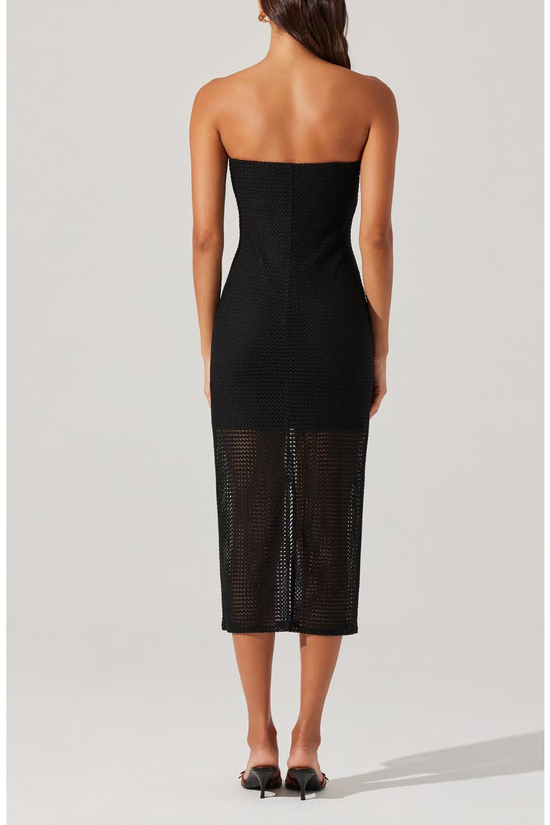 Kasandra Strapless Dress, Alternate, color, BLACK