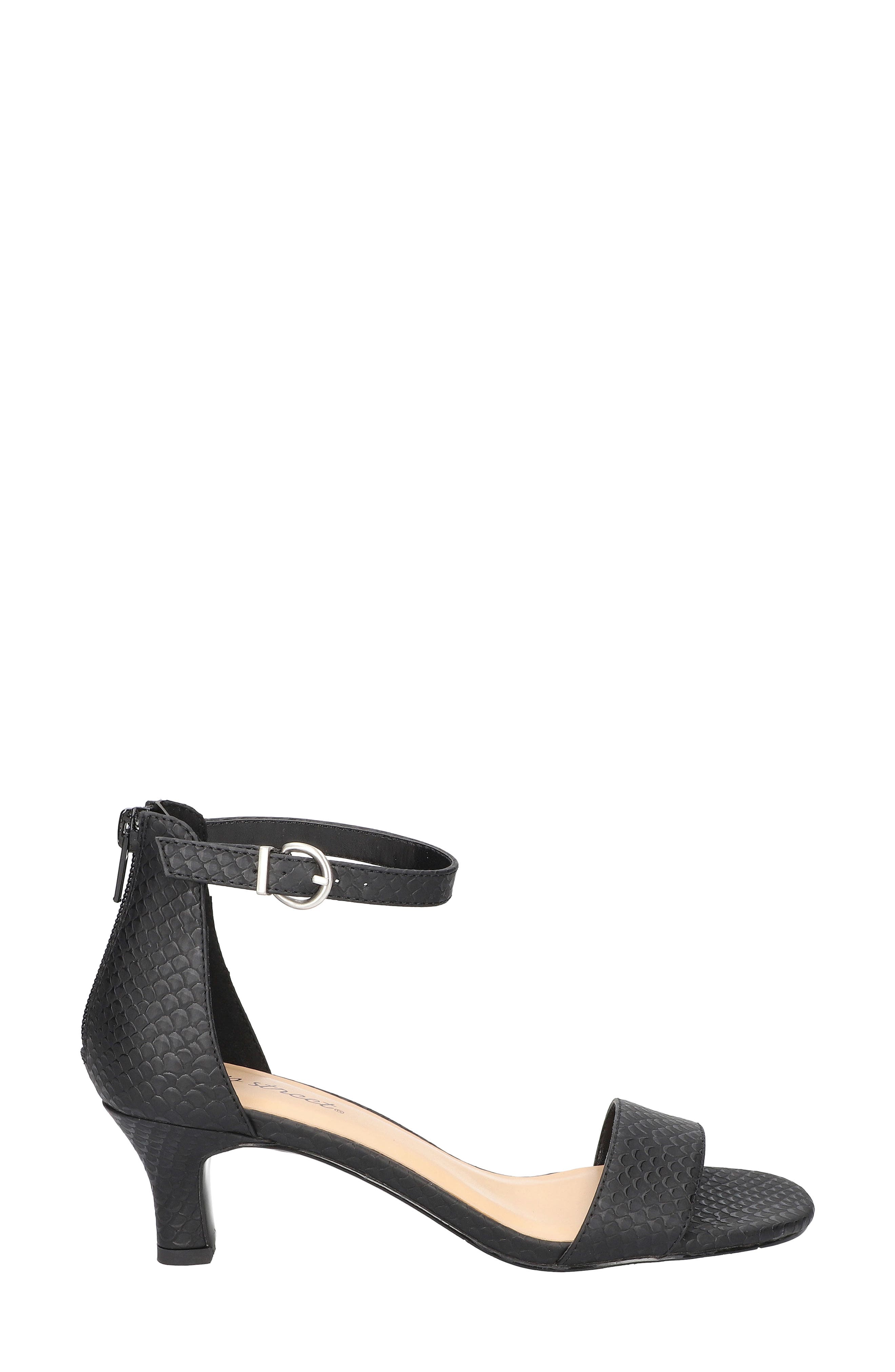 Shalee Ankle Strap Sandal, Alternate, color, BLACK SNAKE