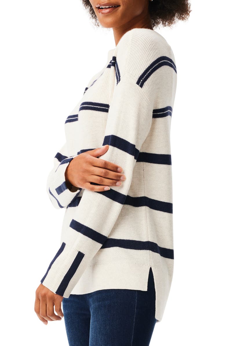 NIC+ZOE Opposites Attract Cotton Blend Sweater, Alternate, color, Cream Multi