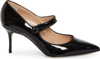 Manolo Blahnik Camparinew Pointed Toe Mary Jane Pump (Women