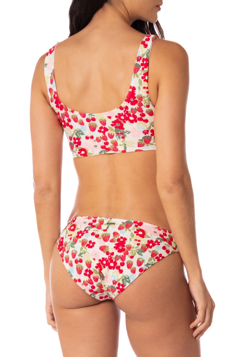 Maaji Flirt Reversible Bikini Bottoms, Alternate, color, Open White