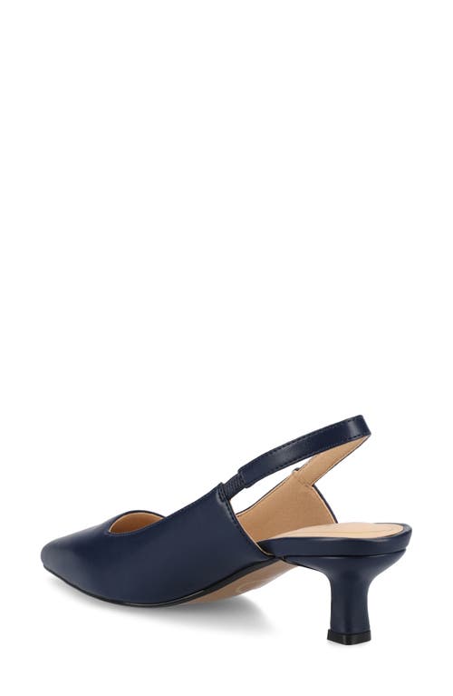 Shop Journee Collection Paulina Slingback Pump In Navy