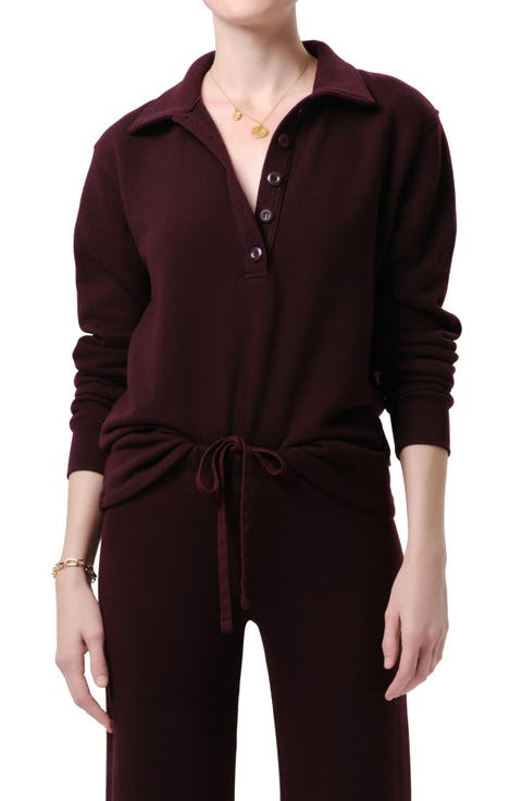 Johnny Collar Oversize Fleece Sweatshirt