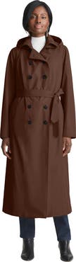 Jessica London Double-breasted Long Trench Raincoat (plus)