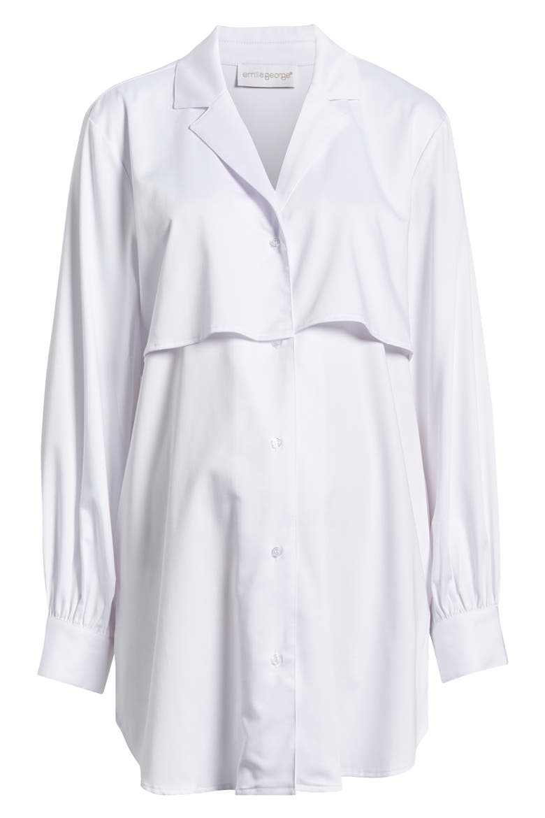 Adele Trench Shirt, Alternate, color, WHITE