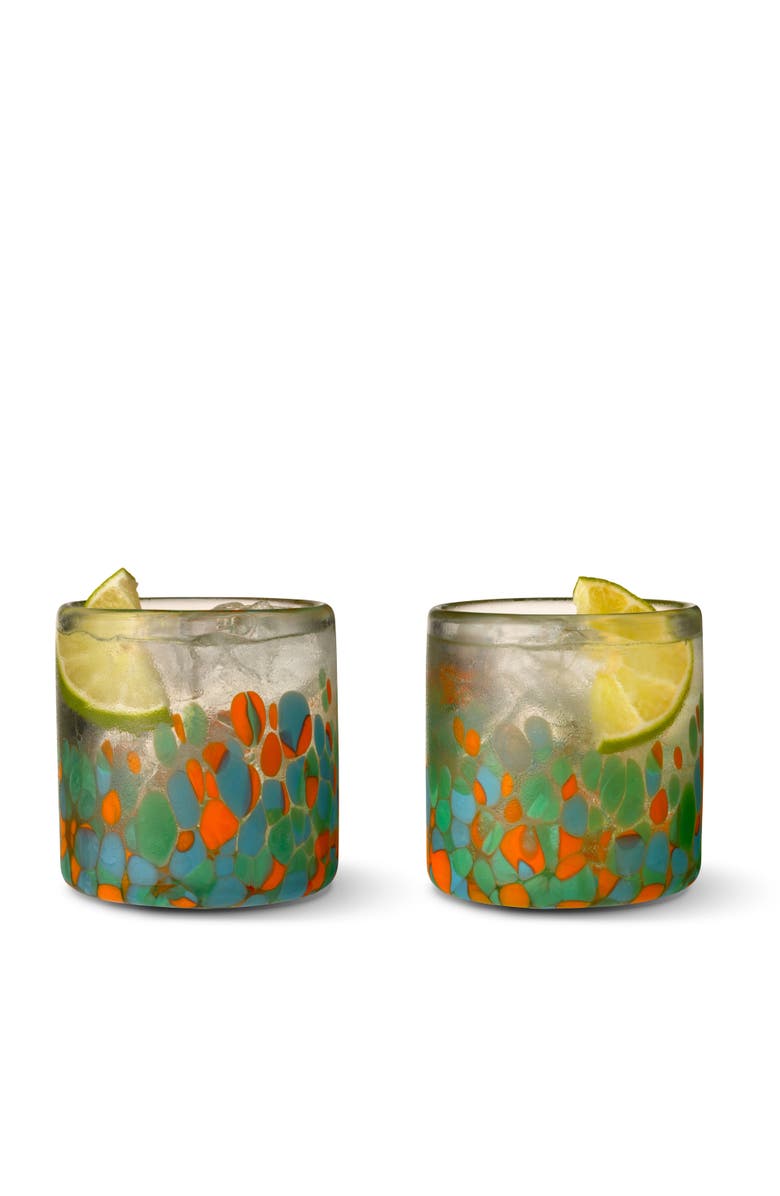 TWINE Segunda Vida Viajar Short Tumblers Set of 2, Main, color, Multicolor