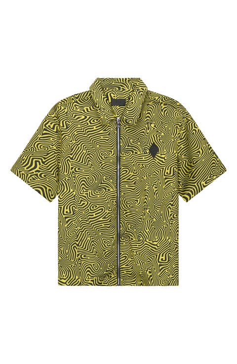 Zeno Topography Short Sleeve Zip-Up Shirt