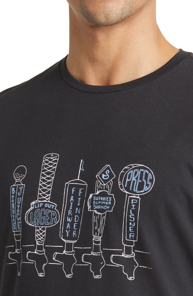 Swannies Taps Graphic Tee, Alternate, color, Black