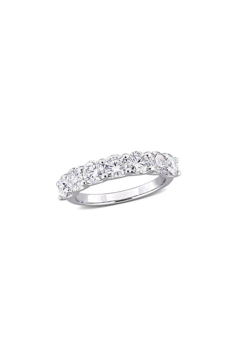 Lab-Created Moissanite Band Ring, Main, color, WHITE