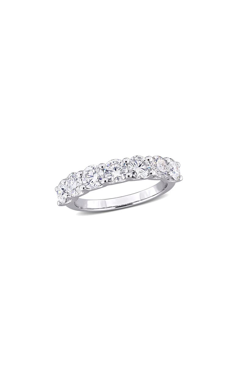DELMAR Lab-Created Moissanite Band Ring, Main, color, White