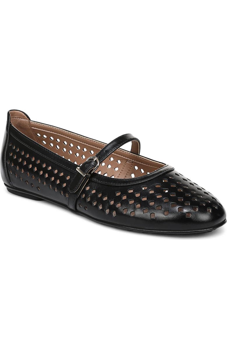 Naturalizer Aria Perforated Mary Jane Flat, Main, color, Black