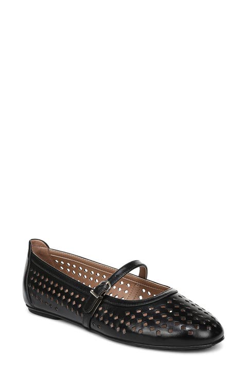 Aria Perforated Mary Jane Flat (Women)