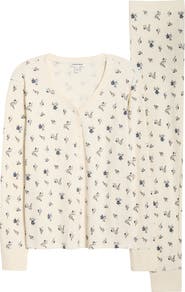 Nordstrom Cotton Blend Waffle Thermal Pajamas