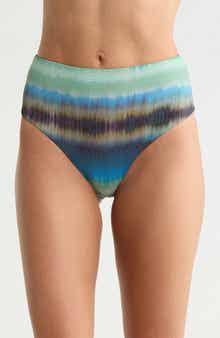 Metallic High Waist Bikini Bottoms