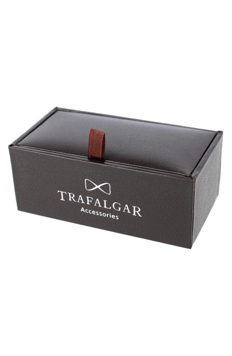 Trafalgar Reginal Rectangular Dapper Stone Cufflinks, Alternate, color, Black