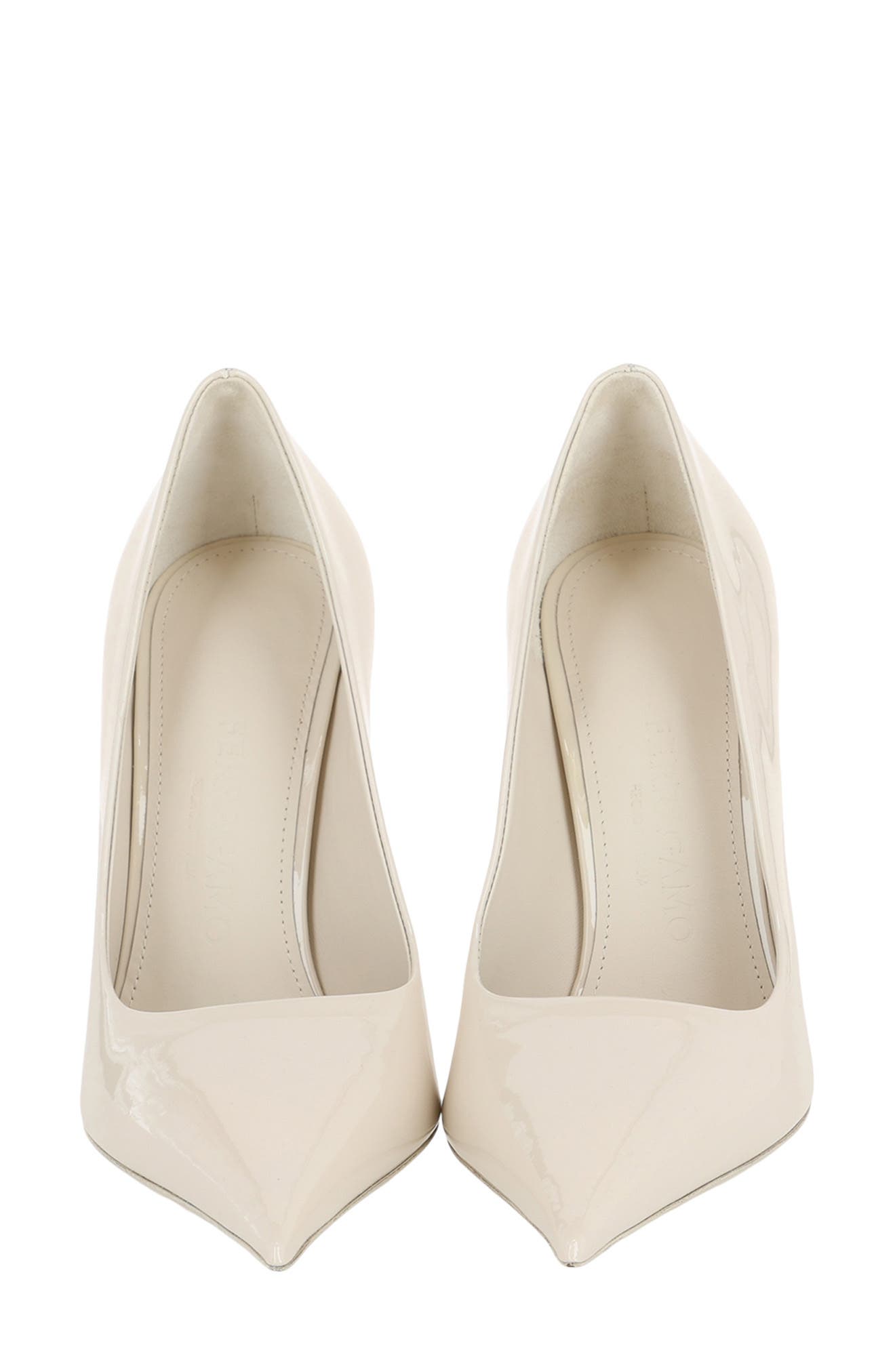 FERRAGAMO Pointed Toe Pump, Alternate, color, White