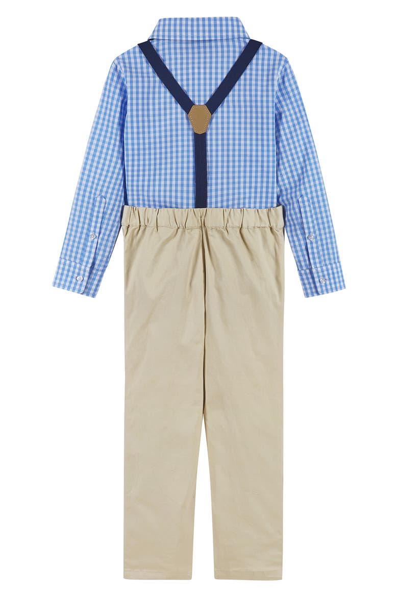 Kids' Button-Up Shirt, Pants, Suspenders & Bow Tie Set, Alternate, color, LIGHT BLUE/ KHAKI
