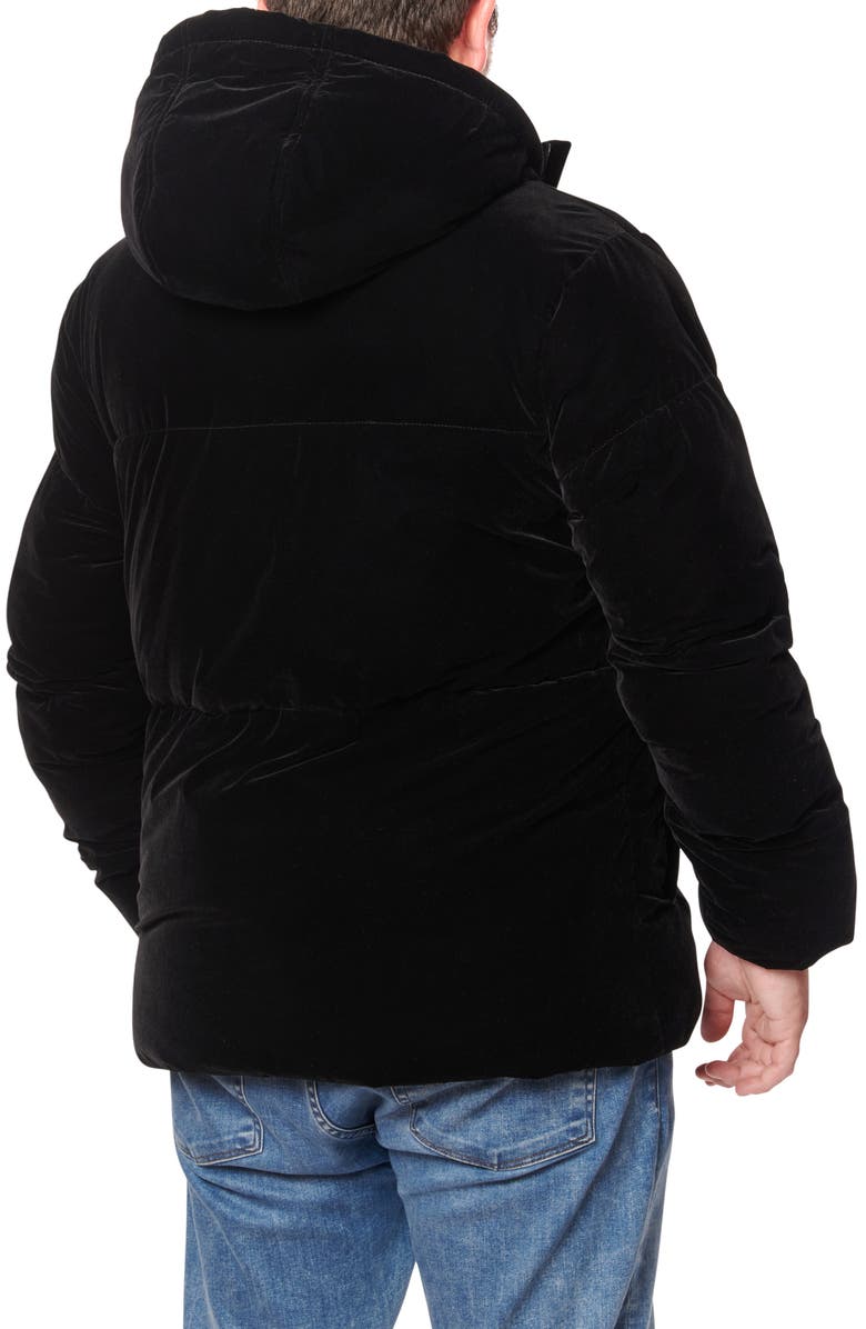 Sean John Hooded Velvet Puffer Jacket, Alternate, color,