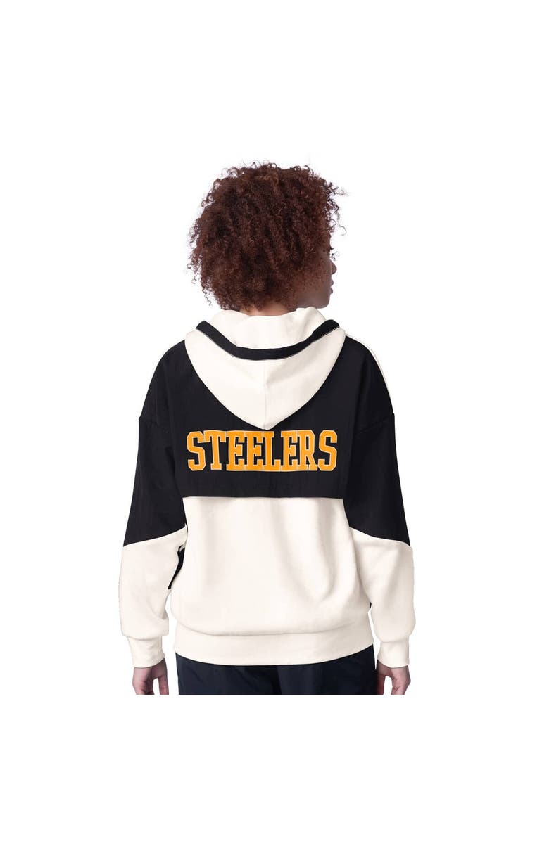 STARTER Women's Starter White Pittsburgh Steelers Scrimmage Full-Zip Hoodie, Alternate, color, 