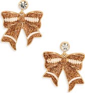 Leith Football Bow Drop Earrings