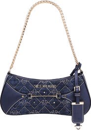 True Religion Studded Denim Shoulder Bag