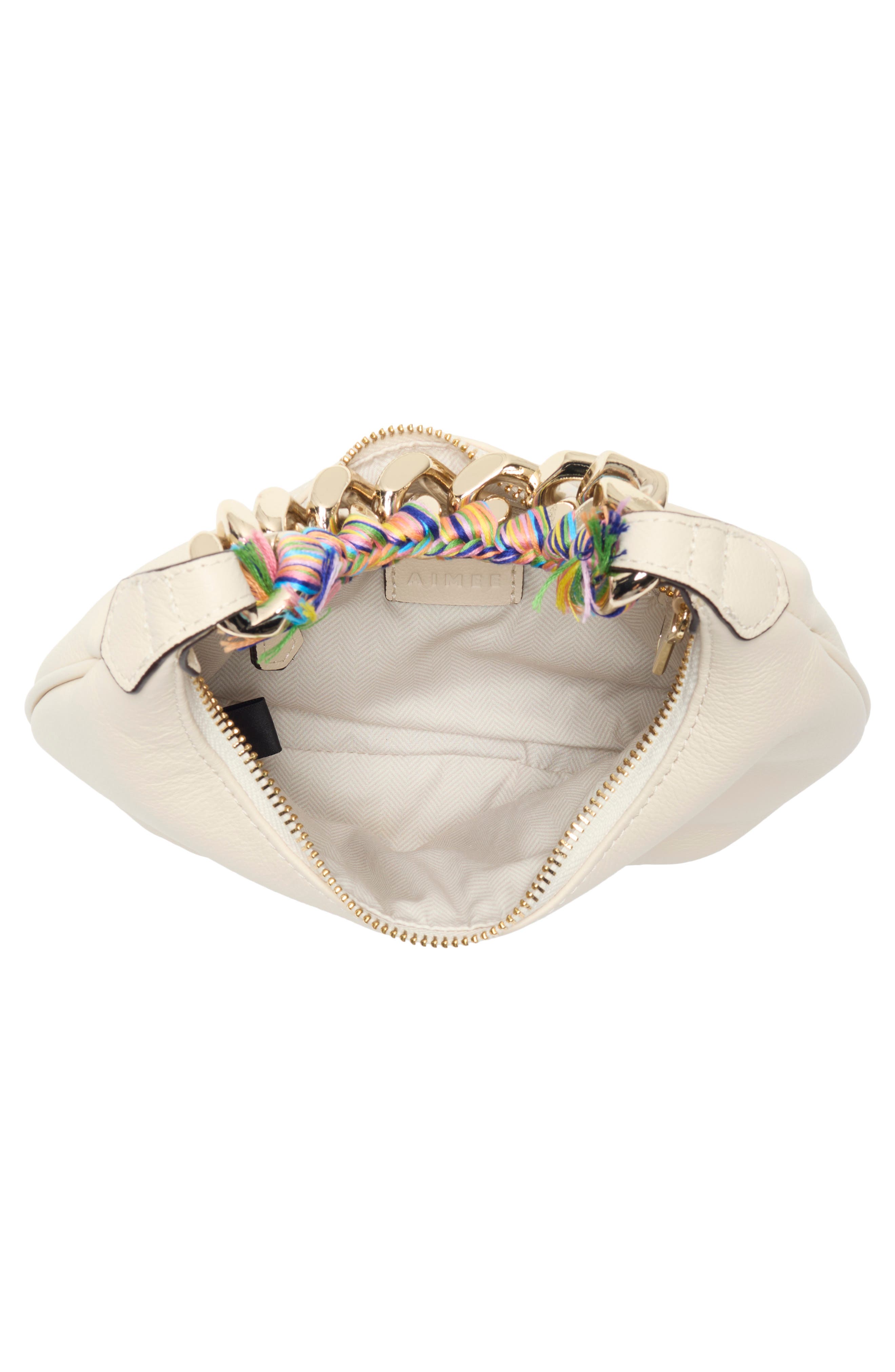 AIMEE Escape Chain Leather Handbag, Alternate, color, Mirror Blue Iridescent