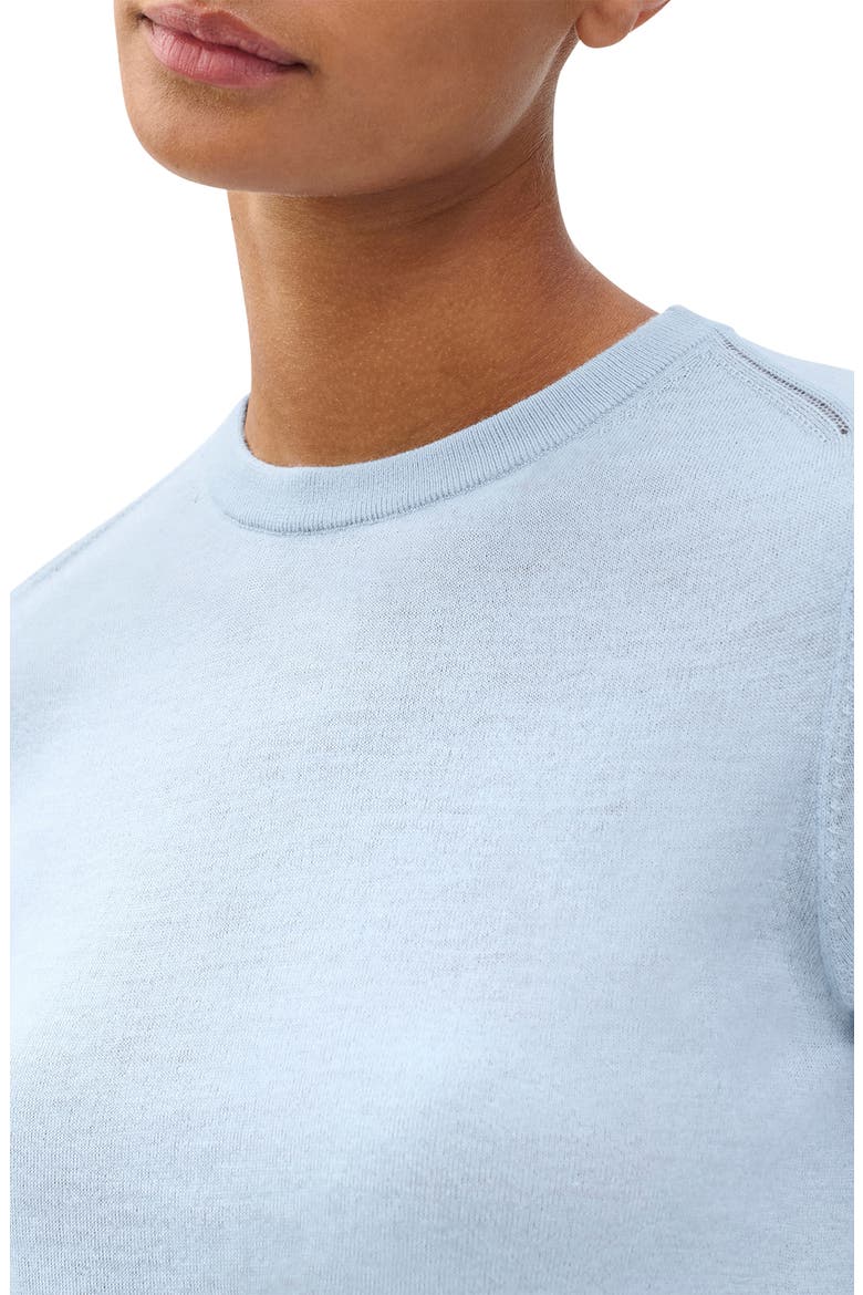 Adeline Short Sleeve Cashmere Sweater, Alternate, color, LIGHT BLUE