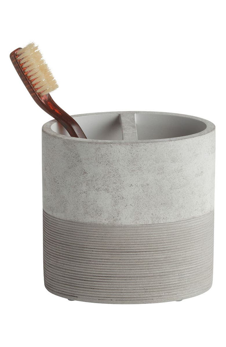 ROSELLI TRADING COMPANY City Line Toothbrush Holder, Alternate, color, Grey