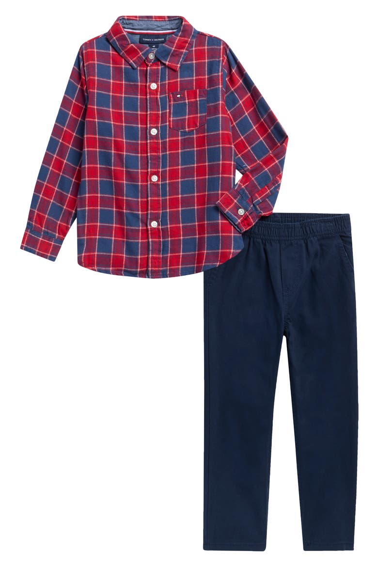 Kids' Plaid Shirt & Pants Set, Main, color, PREPACK ASSORTED
