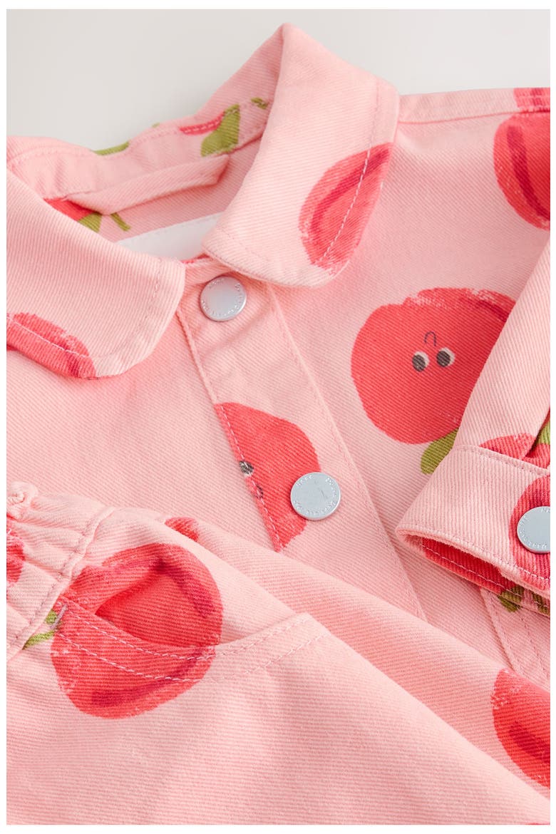 Kids' Apple Graphic Jacket & Shorts Set, Alternate, color, PINK