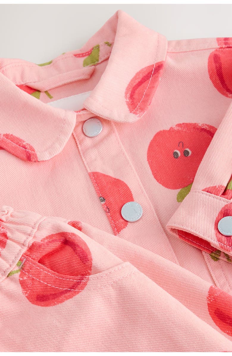 NEXT Kids' Apple Graphic Jacket & Shorts Set, Alternate, color, Pink