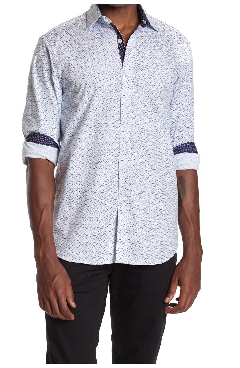 CONSTRUCT Mini Floral Print Slim Fit Dress Shirt, Main, color,