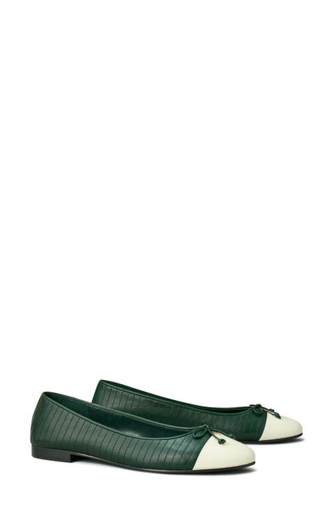 Quilted Cap Toe Ballet Flat