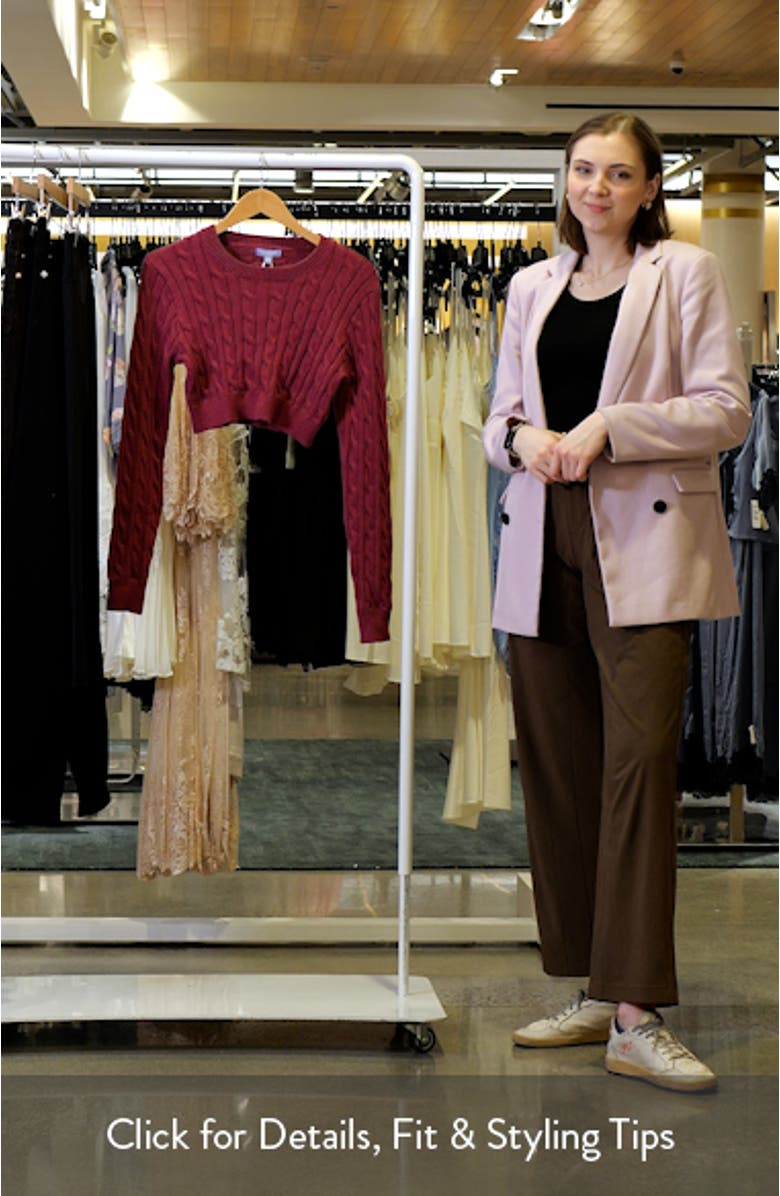 Barre Crop Cable Sweater, sales video thumbnail