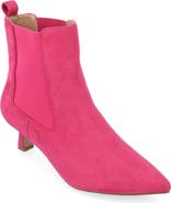 Journee Collection Pointed-Toe Vegan Leather Bootie