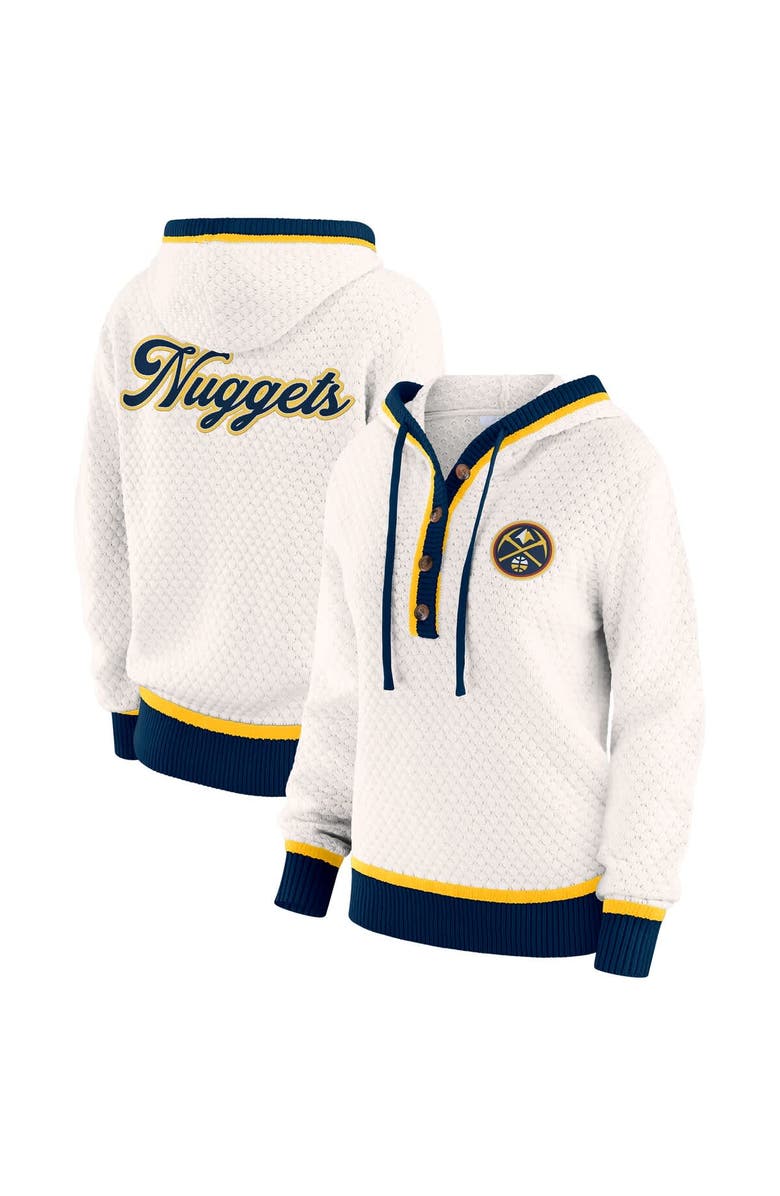 WEAR by Erin Andrews Women's WEAR by Erin Andrews White Denver Nuggets Plus Size Hoodie Sweater, Main, color, White