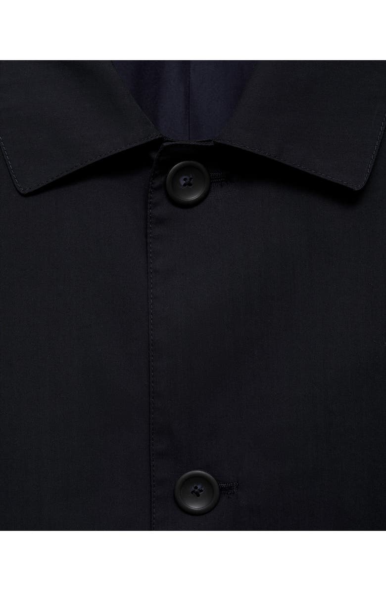 MANGO Classic Water Repellent Trench Coat, Alternate, color, Dark Navy