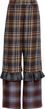 Collina Strada Geranium Triple Plaid Trousers