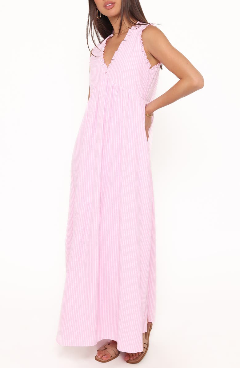 Petal & Pup Kalan Ruffle Trim Maxi Dress, Main, color, 