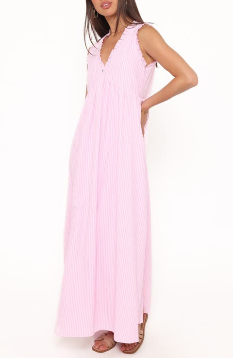 Kalan Ruffle Trim Maxi Dress