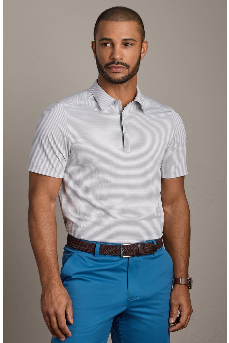 Approach Performance Polo, Alternate, color, SLEET GRAY SEERSUCKER