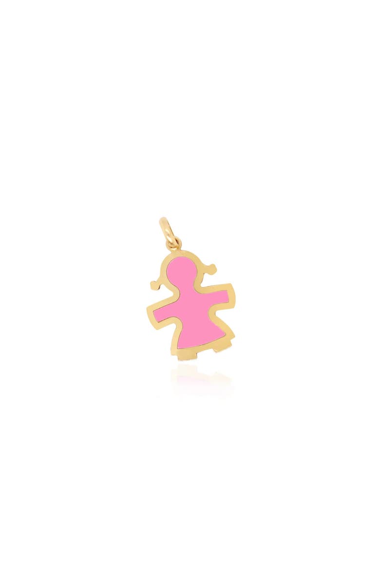 The Lovery Fine Jewelry Bubblegum Pink Girl Charm, Main, color, Bubblegum Pink