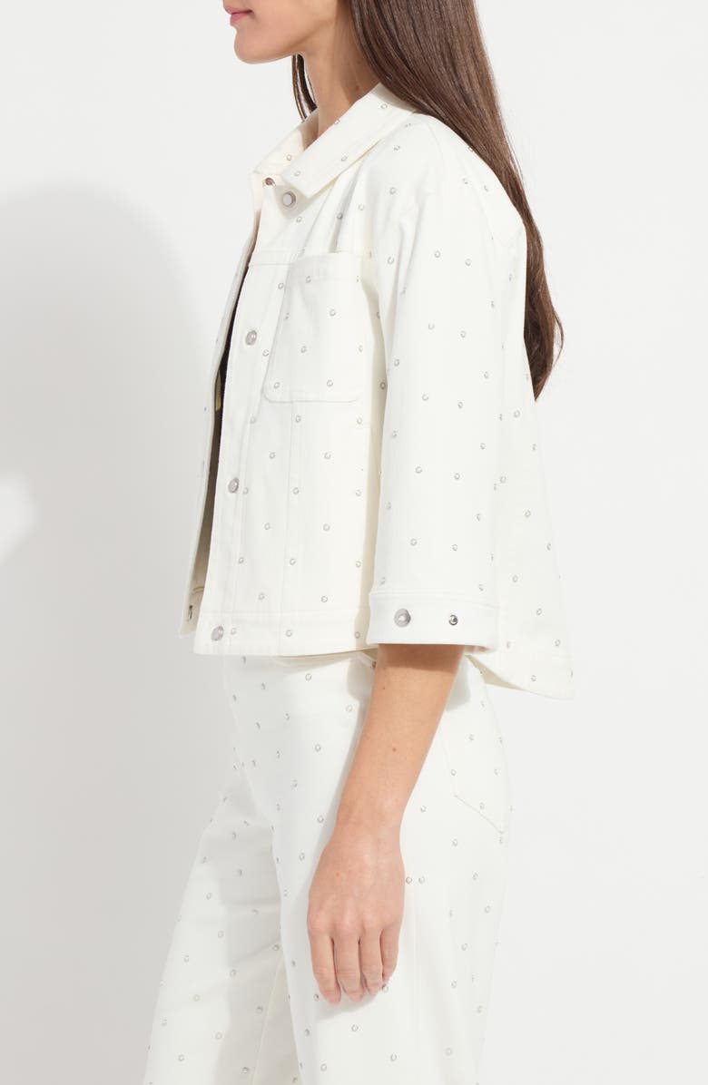 Lysse Audrey Embellished Crop Denim Jacket, Alternate, color, 