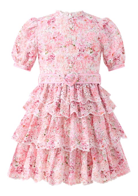 Julietta Cotton Embroidered Mini Dress (Toddler, Little Kid & Big Kid)